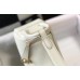 Hermes Lindy Mini Bag In White Clemence Leather GHW Hermes Lindy Mini Bag In White Clemence Leather GHW