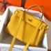 Hermes Kelly Retourne 28 Handmade Bag In Jaune Ambre Clemence Leather Hermes Kelly Retourne 28 Handmade Bag In Jaune Ambre Clemence Leather
