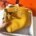 Hermes Kelly Retourne 28 Handmade Bag In Jaune Ambre Clemence Leather Hermes Kelly Retourne 28 Handmade Bag In Jaune Ambre Clemence Leather