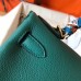 Hermes Kelly Retourne 28 Handmade Bag In Malachite Clemence Leather Hermes Kelly Retourne 28 Handmade Bag In Malachite Clemence Leather