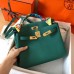 Hermes Kelly Retourne 28 Handmade Bag In Malachite Clemence Leather Hermes Kelly Retourne 28 Handmade Bag In Malachite Clemence Leather