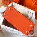 Hermes Kelly Retourne 28 Handmade Bag In Orange Clemence Leather Hermes Kelly Retourne 28 Handmade Bag In Orange Clemence Leather