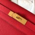 Hermes Kelly Retourne 28 Handmade Bag In Red Clemence Leather Hermes Kelly Retourne 28 Handmade Bag In Red Clemence Leather