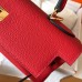 Hermes Kelly Retourne 28 Handmade Bag In Red Clemence Leather Hermes Kelly Retourne 28 Handmade Bag In Red Clemence Leather