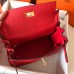 Hermes Kelly Retourne 28 Handmade Bag In Red Clemence Leather Hermes Kelly Retourne 28 Handmade Bag In Red Clemence Leather