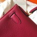 Hermes Kelly Retourne 28 Handmade Bag In Ruby Clemence Leather Hermes Kelly Retourne 28 Handmade Bag In Ruby Clemence Leather