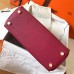Hermes Kelly Retourne 28 Handmade Bag In Ruby Clemence Leather Hermes Kelly Retourne 28 Handmade Bag In Ruby Clemence Leather
