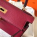 Hermes Kelly Retourne 28 Handmade Bag In Ruby Clemence Leather Hermes Kelly Retourne 28 Handmade Bag In Ruby Clemence Leather