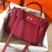 Hermes Kelly Retourne 28 Handmade Bag In Ruby Clemence Leather Hermes Kelly Retourne 28 Handmade Bag In Ruby Clemence Leather