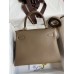 Hermes Kelly Retourne 28 Handmade Bag In Taupe Clemence Leather Hermes Kelly Retourne 28 Handmade Bag In Taupe Clemence Leather