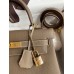 Hermes Kelly Retourne 28 Handmade Bag In Taupe Clemence Leather Hermes Kelly Retourne 28 Handmade Bag In Taupe Clemence Leather