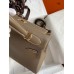 Hermes Kelly Retourne 28 Handmade Bag In Taupe Clemence Leather Hermes Kelly Retourne 28 Handmade Bag In Taupe Clemence Leather