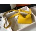 Hermes Lindy Mini Bag In Yellow Clemence Leather GHW Hermes Lindy Mini Bag In Yellow Clemence Leather GHW