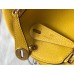 Hermes Lindy Mini Bag In Yellow Clemence Leather GHW Hermes Lindy Mini Bag In Yellow Clemence Leather GHW