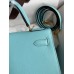 Hermes Kelly Sellier 28 Handmade Bag In Blue Atoll Epsom Calfskin Hermes Kelly Sellier 28 Handmade Bag In Blue Atoll Epsom Calfskin