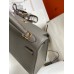 Hermes Kelly Sellier 28 Handmade Bag In Etain Epsom Calfskin