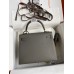 Hermes Kelly Sellier 28 Handmade Bag In Etain Epsom Calfskin