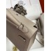 Hermes Kelly Sellier 28 Handmade Bag In Gris Asphalt Epsom Calfskin Hermes Kelly Sellier 28 Handmade Bag In Gris Asphalt Epsom Calfskin
