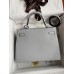 Hermes Kelly Sellier 28 Handmade Bag In Gris Mouette Epsom Calfskin Hermes Kelly Sellier 28 Handmade Bag In Gris Mouette Epsom Calfskin