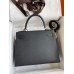 Hermes Kelly Sellier 28 Handmade Bag In Black Epsom Calfskin Hermes Kelly Sellier 28 Handmade Bag In Black Epsom Calfskin
