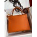 Hermes Kelly Sellier 28 Handmade Bag In Orange Epsom Calfskin Hermes Kelly Sellier 28 Handmade Bag In Orange Epsom Calfskin