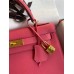 Hermes Kelly Sellier 28 Handmade Bag In Rose Lipstick Epsom Calfskin Hermes Kelly Sellier 28 Handmade Bag In Rose Lipstick Epsom Calfskin