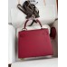 Hermes Kelly Sellier 28 Handmade Bag In Ruby Epsom Calfskin Hermes Kelly Sellier 28 Handmade Bag In Ruby Epsom Calfskin