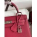 Hermes Kelly Sellier 28 Handmade Bag In Ruby Epsom Calfskin Hermes Kelly Sellier 28 Handmade Bag In Ruby Epsom Calfskin