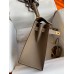Hermes Kelly Sellier 28 Handmade Bag In Taupe Epsom Calfskin Hermes Kelly Sellier 28 Handmade Bag In Taupe Epsom Calfskin