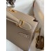 Hermes Kelly Sellier 28 Handmade Bag In Taupe Epsom Calfskin Hermes Kelly Sellier 28 Handmade Bag In Taupe Epsom Calfskin