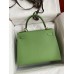 Hermes Kelly Sellier 28 Handmade Bag In Vert Criquet Epsom Calfskin Hermes Kelly Sellier 28 Handmade Bag In Vert Criquet Epsom Calfskin