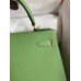 Hermes Kelly Sellier 28 Handmade Bag In Vert Criquet Epsom Calfskin Hermes Kelly Sellier 28 Handmade Bag In Vert Criquet Epsom Calfskin