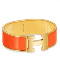 Hermes Orange Enamel Clic Clac H PM Bracelet Hermes Orange Enamel Clic Clac H PM Bracelet