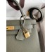Hermes Kelly Sellier 28 Handmade Bag In Vert De Gris Epsom Calfskin