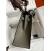 Hermes Kelly Sellier 28 Handmade Bag In Vert De Gris Epsom Calfskin