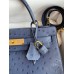 Hermes Kelly Sellier 28 Handmade Bag In Blue Iris Ostrich Leather Hermes Kelly Sellier 28 Handmade Bag In Blue Iris Ostrich Leather