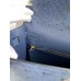 Hermes Kelly Sellier 28 Handmade Bag In Blue Iris Ostrich Leather Hermes Kelly Sellier 28 Handmade Bag In Blue Iris Ostrich Leather