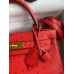 Hermes Kelly Sellier 28 Handmade Bag In Red Ostrich Leather Hermes Kelly Sellier 28 Handmade Bag In Red Ostrich Leather