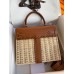 Hermes Picnic Kelly 28cm Bag in Wicker with Barenia Leather Hermes Picnic Kelly 28cm Bag in Wicker with Barenia Leather