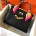 Hermes Kelly Retourne 28 Handmade Bag In Black Swift Calfskin Hermes Kelly Retourne 28 Handmade Bag In Black Swift Calfskin