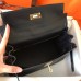 Hermes Kelly Retourne 28 Handmade Bag In Black Swift Calfskin Hermes Kelly Retourne 28 Handmade Bag In Black Swift Calfskin