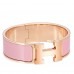 Hermes Pink Enamel Clic Clac H PM Bracelet Hermes Pink Enamel Clic Clac H PM Bracelet