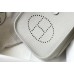 Hermes Evelyne III TPM Bag In Pearl Grey Clemence Leather Hermes Evelyne III TPM Bag In Pearl Grey Clemence Leather