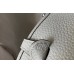 Hermes Evelyne III TPM Bag In Pearl Grey Clemence Leather Hermes Evelyne III TPM Bag In Pearl Grey Clemence Leather