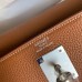 Hermes Kelly Retourne 32 Handmade Bag In Gold Clemence Leather Hermes Kelly Retourne 32 Handmade Bag In Gold Clemence Leather