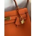 Hermes Kelly Retourne 32 Handmade Bag In Orange Clemence Leather Hermes Kelly Retourne 32 Handmade Bag In Orange Clemence Leather