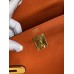 Hermes Kelly Retourne 32 Handmade Bag In Orange Clemence Leather Hermes Kelly Retourne 32 Handmade Bag In Orange Clemence Leather