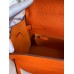 Hermes Kelly Retourne 32 Handmade Bag In Orange Clemence Leather Hermes Kelly Retourne 32 Handmade Bag In Orange Clemence Leather