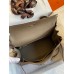 Hermes Kelly Retourne 32 Handmade Bag In Taupe Clemence Leather Hermes Kelly Retourne 32 Handmade Bag In Taupe Clemence Leather