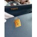Hermes Kelly Sellier 32 Handmade Bag In Blue Indigo Epsom Calfskin Hermes Kelly Sellier 32 Handmade Bag In Blue Indigo Epsom Calfskin
